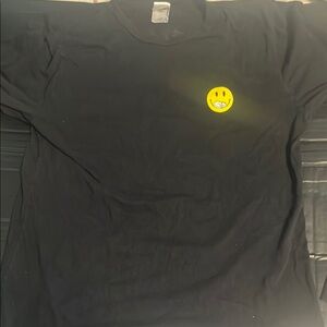 RipNDip Black T-Shirt with Smiley Face